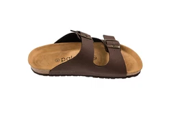 Palado Korfu Herren Pantolette Dunkelbraun/Braun/Beige