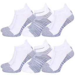 Flinge Herrensocken-Set, graue und weie Herrenfusocken 6 Paar, 40-42 EU