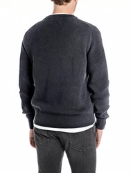 Replay Strickpullover Dunkelblau/Dunkelgrau/Grau/Schwarz