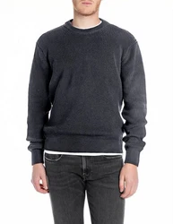 Replay Strickpullover Dunkelblau/Dunkelgrau/Grau/Schwarz