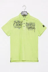 CAMP DAVID Poloshirt Grün/Neonfarben