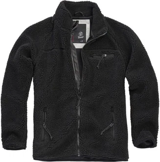 Brandit Fleecejacke Teddyfleece  Schwarz