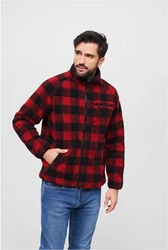 Brandit Fleecejacke Teddyfleece  Rot/Dunkelrot