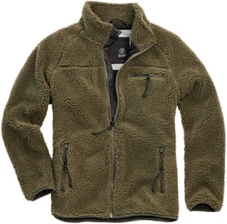 Brandit Fleecejacke Teddyfleece  Dunkelgrün/Braun/Grün