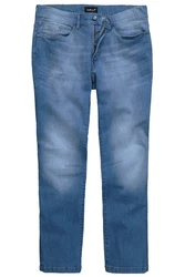 Men Plus 5-Pocket-Jeans Straight Fit Blau/Hellblau