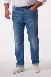 Men Plus 5-Pocket-Jeans Straight Fit Blau/Hellblau