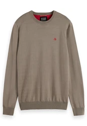 Scotch & Soda Strickpullover R-Neck Khaki/Braun/Beige/Grau