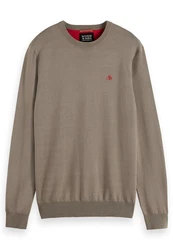 Scotch & Soda Strickpullover R-Neck Khaki/Braun/Beige/Grau