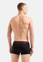 EMPORIO ARMANI Trunks 3er Pack CORE LOGOBAND Dunkelgrün/Schwarz/Dunkelblau/Grau/Rosa/Braun