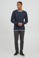 11 Project Langarmshirt PRVenko Dunkelblau/Hellblau/Grau