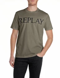 Replay T-Shirt mit Logo-Frontprint Dunkelgrün