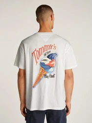 Tommy Jeans T-Shirt TJM RLX NOVELTY 2 GMD TEE Grau/Weiß/Hellgrau/Creme/Khaki