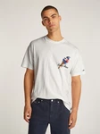 Tommy Jeans T-Shirt TJM RLX NOVELTY 2 GMD TEE Grau/Weiß/Hellgrau/Creme/Khaki