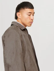 Jack & Jones Hemdjacke JJEDYLAN SHACKET NOOS Khaki/Grau/Braun/Beige/Dunkelbraun