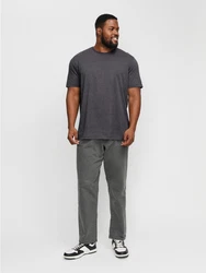 Jack & Jones PlusSize Rundhalsshirt JJEORGANIC MEL TEE SS O-NECK NOOS Dunkelgrau/Grau/Hellgrau