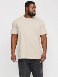 Jack & Jones PlusSize Rundhalsshirt JJEORGANIC MEL TEE SS O-NECK NOOS Khaki/Beige