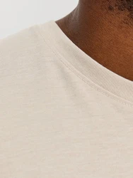 Jack & Jones PlusSize Rundhalsshirt JJEORGANIC MEL TEE SS O-NECK NOOS Khaki/Beige
