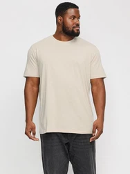 Jack & Jones PlusSize Rundhalsshirt JJEORGANIC MEL TEE SS O-NECK NOOS Khaki/Beige