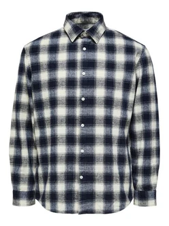 SELECTED HOMME Hemd 'Baldo' navy/weiß