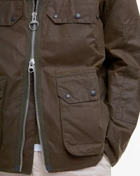 Barbour Allwetterjacke Re-Engineered Short Bedale Dunkelgrün/Khaki