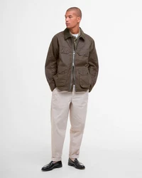 Barbour Allwetterjacke Re-Engineered Short Bedale Dunkelgrün/Khaki