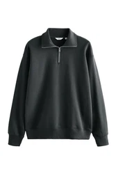 Next Trophy Sweatshirt mit Reißverschlusskragen Dunkelgrau/Schwarz/Hellgrau/Grau