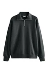 Next Trophy Sweatshirt mit Reißverschlusskragen Dunkelgrau/Schwarz/Hellgrau/Grau