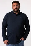 Men Plus Poloshirt Basic Rundhals Dunkelblau/Blau/Rot