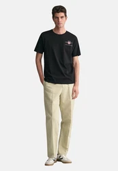 Gant T-Shirt - REG ARCHIVE SHIELD EMB Schwarz/Dunkelblau/Grau