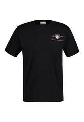 Gant T-Shirt - REG ARCHIVE SHIELD EMB Schwarz/Dunkelblau/Grau