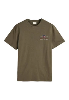 Gant T-Shirt - REG ARCHIVE SHIELD EMB Grün Gant T-Shirt - REG ARCHIVE SHIELD EMB Grün