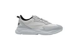HUGO Leon Runn Sneaker mit Markendetails Grau/Hellgrau