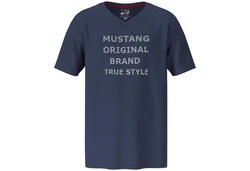 MUSTANG Schlafanzug (2 tlg) Oberteil Short navy/graumelange