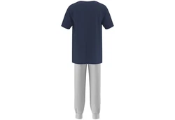 MUSTANG Schlafanzug (2 tlg) Oberteil Short navy/graumelange