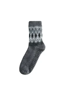 Next Haussocken Hausschuh-Socken (1-Paar) Grau/Dunkelblau/Dunkelgrau