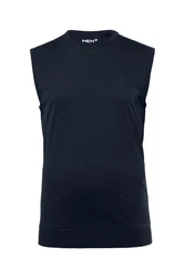 Men Plus Unterhemd Bauchfit breite Träger Dunkelblau/Blau