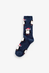 Next Kuschelsocken im 2er-Pack Dunkelblau/Blau/Grün