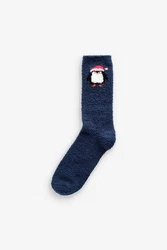 Next Kuschelsocken im 2er-Pack Dunkelblau/Blau/Grün