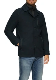 Cabanjacke mit Knopfleiste, Double-Layer-Look