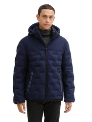 TOM TAILOR Jacke mit Kapuze Dunkelblau/Blau/Hellblau