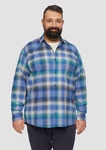 s.Oliver Langarmhemd Regular Fit Blau/Türkis