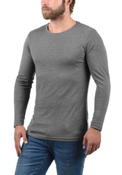 !Solid Rundhalsshirt SDBasal Langarmshirts Dunkelblau/Blau/Grau
