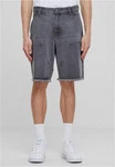 URBAN CLASSICS Shorts Open Edge Two Knee Denim Shorts Dunkelgrau/Grau/Dunkelblau/Hellgrau/Schwarz