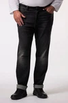 Men Plus 5-Pocket-Jeans Straight Fit Schwarz/Dunkelgrau