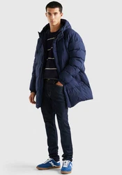 United Colors of Benetton Steppjacke mit Zipper und Druckknöpfen Dunkelblau/Blau