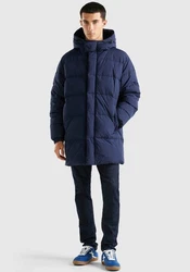 United Colors of Benetton Steppjacke mit Zipper und Druckknöpfen Dunkelblau/Blau