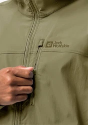 Jack Wolfskin Windbreaker DESERT WIND JACKET Dunkelgrün/Beige/Khaki
