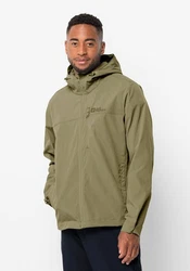 Jack Wolfskin Windbreaker DESERT WIND JACKET Dunkelgrün/Beige/Khaki