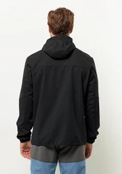 Jack Wolfskin Softshelljacke FELDBERG HOODY Schwarz/Weiß/Dunkelgrau