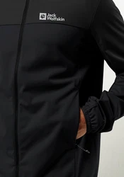 Jack Wolfskin Softshelljacke FELDBERG HOODY Schwarz/Weiß/Dunkelgrau